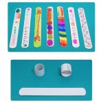 Bracelet a claquettes blanc pour enfants, 10 paquets, accessoires de fte scolaire, bricolage