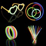 Bracelets et colliers fluorescents pour enfants, 50 pi�ces, barres lumineuses au n�on color�es, mariage, ...