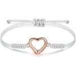 Bracelet corde pour femme, chane tresse a la main avec breloque en zircone cubique, cadeau d'anniversaire ...