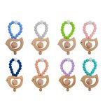 Bracelet de dentition en silicone sans bpa pour b�b�, 1 pi�ce, mignon, oiseau, animal, pendentif, anneau ...