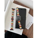 Bracelet en mtal poxy gomtrique rubik's cube pour apple watch iwatch 98e gnration 765432 - noir ...