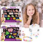 Bracelets de perles rondes plates en argile, lettres colores, perles d'espacement en argile, kit de ...