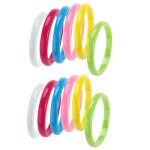 Bracelets en r�sine pour enfants, 24 pi�ces, couleur al�atoire, a la mode