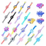 Bracelet rotatif pop it en silicone, jouets sensoriels pour besoins sp�ciaux, cadeau squishy