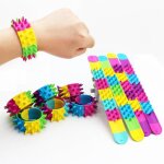 Bracelet en silicone color� pour enfants, jouets sensoriels, anti - stress, pour autisme, z4c3