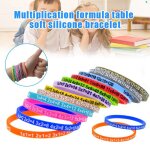 Bracelet en silicone souple pour enfants, 12 pi�ces, tables de multiplication, apprentissage des maths, ...