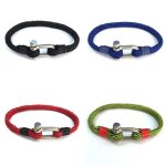 Bracelet de survie en forme de u pour femmes et hommes, en plein air, camping, sauvetage, sport, chane ...