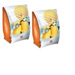 Brassards minion pour enfant - lot de 2 - aide a la flottabilit - vinyle rsistant - orange