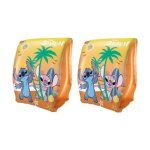 Brassards de natation disney stitch, enfant 1 - 6 ans / 11 - 30 kg - jeu d'eau piscine, aide nage - gonflable, ...