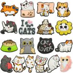 Breloques de chaussure chat rose, epingles mignonnes, pvc, bricolage, sandales, accessoires pour sabots, ... Breloques de chaussure chat rose, epingles mignonnes, pvc, bricolage, sandales, accessoires pour sabots, ...