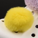 Breloques de chaussures moelleuses avec pompon en fourrure véritable, boule en peluche multicolore, décoration ... Breloques de chaussures moelleuses avec pompon en fourrure véritable, boule en peluche multicolore, décoration ...