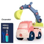 Bricolage d�montage de voiture d'ing�nierie, pelle / grue / m�langeur, camion a benne, jouet educatif, ...