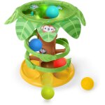 Bright starts, 2 in 1 tropical twirl ball tower with lights and music, 5 balls included, unisex, 6 + ...