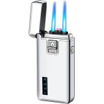 Briquet torche electrique a double arc 2 en 1 a double jet de flamme briquet au butane rechargeable briquet ... Briquet torche electrique a double arc 2 en 1 a double jet de flamme briquet au butane rechargeable briquet ...