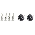 Broches de clips de coque de corps de type r pour axial scx10 trx4 1 / 8 argent et 2 pices de botier ...