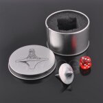 Broche totem en alliage de zinc et argent, rplique prcise des ds et bote cadeau