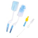 Brosses pour biberons, 5 pices, eponge douce, pour biberon, bec de ttine, tube de brosse, nettoyeur ...