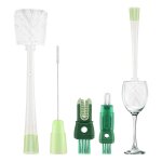 Brosses a bouteille d'eau 5 en 1 pour le nettoyage, nettoie facilement l'embouchure de la tasse, le couvercle, ... Brosses a bouteille d'eau 5 en 1 pour le nettoyage, nettoie facilement l'embouchure de la tasse, le couvercle, ...