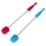 Brosse de bouteille de lait en silicone, conception unique, biberons de lavage pour b�b�, outil de nettoyage, ...