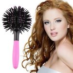 Brosses a cheveux rondes 3d, peigne de salon de maquillage, boule a 360 degr�s outils de coiffure, brosse ...