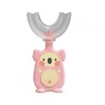 Brosse a dents en forme de u pour enfants, avec poign�e en silicone, , accessoire pour soins buccaux, ...