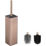 Brosse dor rose, toilettes wc metal incluant 2 ttes de brosse, balai wc carr autoportant pour la salle ...