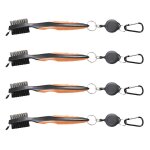 Brosse de nettoyage pour clubs de golf, outil de nettoyage double face pour balles, brosse en acier et ...