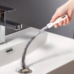 Brosse de nettoyage flexible de 45 cm pour evier - outil de dragage de tuyau d'eau - bouchon de bain ...