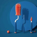 Brosse a sucette en silicone 3 en 1 pour bb, rotation a 360 degrs, bouteille conteneur paille propre, ...