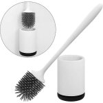 Brosses de toilette, ensemble de brosses de toilette en silicone, ensemble de brosses de toilette a long ...