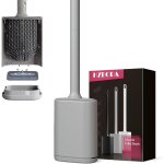 Brosse toilettes wc silicone gris suspendu murale balai toilette wc silicone avec support a schage rapide ...