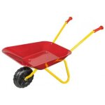 Brouette metal enfant 78x38x40cm - bac 30 kg max, rouge / jaune - jouet de jardin - accessoire, outillage ...