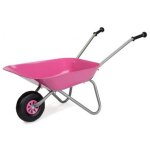 Brouette metal rose girly fille 80x38x41cm - benne 25 kg max - jouet enfant - outil jardinage - jeu plein ...