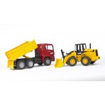 Bruder camion benne man avec chargeur articul fr 130