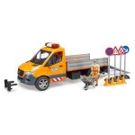 Bruder camion municipal de transport mercedes benz avec module son et lumiere, personnage et accessoires ...