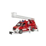 Bruder camion pompier mercedes benz avec echelle, pompe a eau et module son et lumiere Bruder camion pompier mercedes benz avec echelle, pompe a eau et module son et lumiere