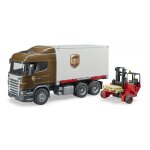 Bruder camion de transport scania r - srie ups avec chariot elvateur