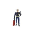 Bruder figurine pompier avec casque, gants et accessoires