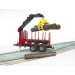 Bruder remorque forestiere avec chargeur, rondins de bois inclus Bruder remorque forestiere avec chargeur, rondins de bois inclus