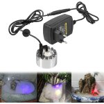 Brumisateur a ultrasons avec 12 led lumières colorées, 24v fontaine d'eau etang brouillard machine, ultrasons ... Brumisateur a ultrasons avec 12 led lumières colorées, 24v fontaine d'eau etang brouillard machine, ultrasons ...