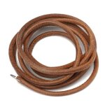 Brun - pices de pdale de ceinture en cuir 72 pouces 183 cm + crochet pour machine a coudre singer