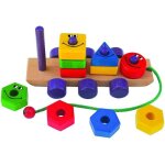 Bsm jeu d'encastrement le train des formes et couleurs - mixte - livré a l'unité Bsm jeu d'encastrement le train des formes et couleurs - mixte - livré a l'unité