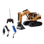 Bulldozer pelleteuse rc 1:24, jouet, camion, grue, vhicule electrique, mini tlcommande en alliage, ...