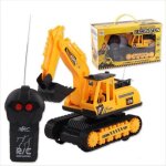 Bulldozer pelleteuse rc, jouet camion grue vhicule electrique pour enfant, mini tlcommande plastique ...