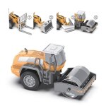 Bulldozer a roulettes pour enfant, modle de voiture, chariot elvateur, chargeur de pelle, jouets, cadeau ...