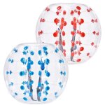 Bulle gonflable - vevor - ballon pare - chocs 2pcs 1, 2 m, 14, 8 kg, points rouges transparents et points ...