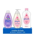 Bundle soin douce nuit johnson's baby : huile pour b�b� (500 ml) ¿ lotion hydratante (500 ml) ¿ bain ...