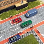 Busch environnement - bue7082 - mod�lisme ferroviaire - piste cyclable - echelle ho - busch