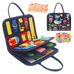 Busy board montessori pour enfants, 3 couches planche montessori, jeux montessori 1 an tout - petits, ...