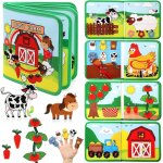 Busy board montessori jouet enfant 1 an, livre montessori jouet cadeau pour enfant 1 2 3 4 ans, planche ...